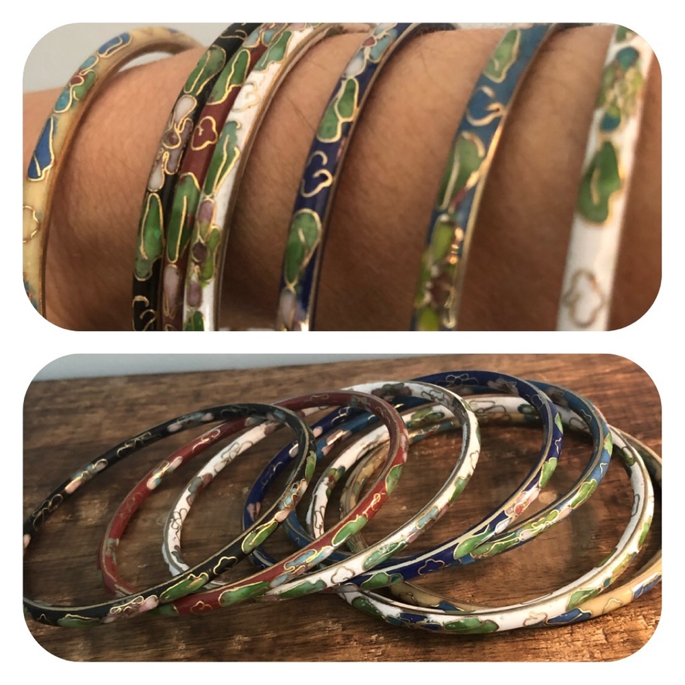 Cloisonné Vintage bangles